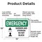Signmission Shower And Eyewash Do Not Block With Symbol, 14 in W x Rectangle, Aluminum OS-2PACK-EM-A-1014-L-10420 - alternate 4